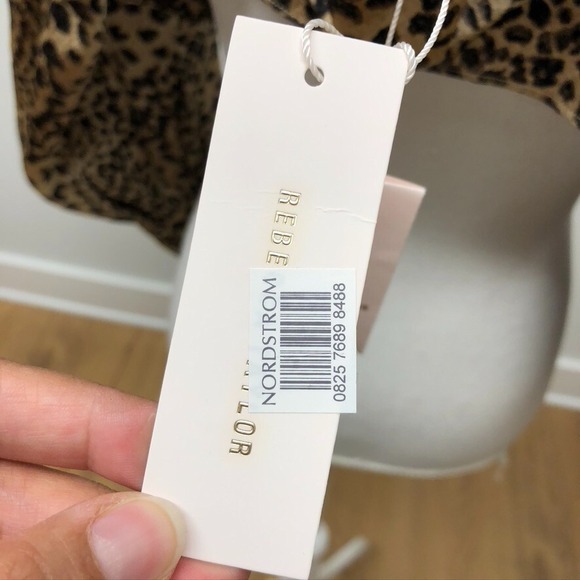 Rebecca Taylor Lynx Silk Blouse Womens 12 Cheetah Long Sleeve Career Teacher - Picture 15 of 16